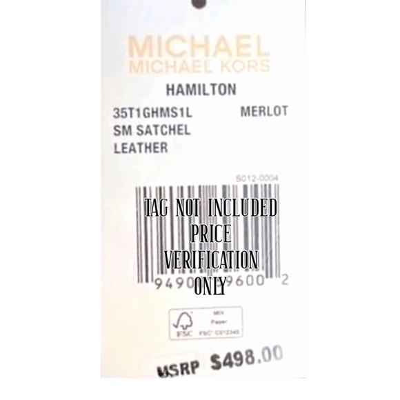 Michael Kors Hamilton Sm Satchel/Shoulder/Xbody In Merlot w/Gold-Toned HW NWOT - Picture 15 of 17